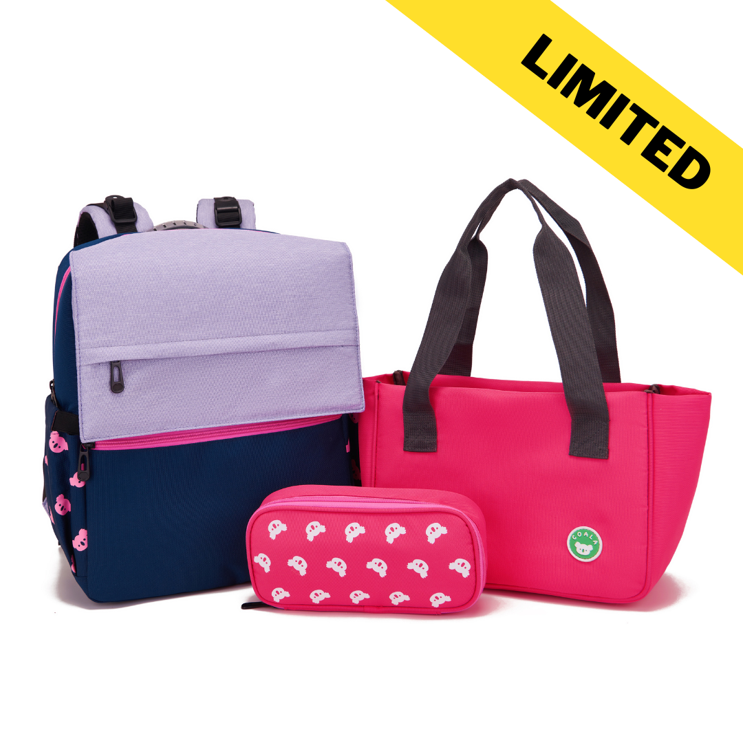 CoalaKids School Bag - Gibb Spine-Care (M) - Purple/Pink