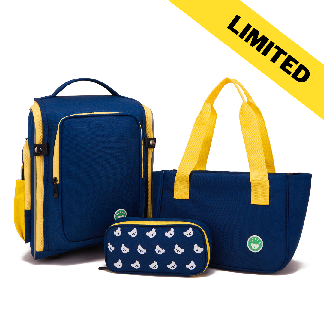 CoalaKids School Bag - PRIMO Premium (L) - Yellow/Blue