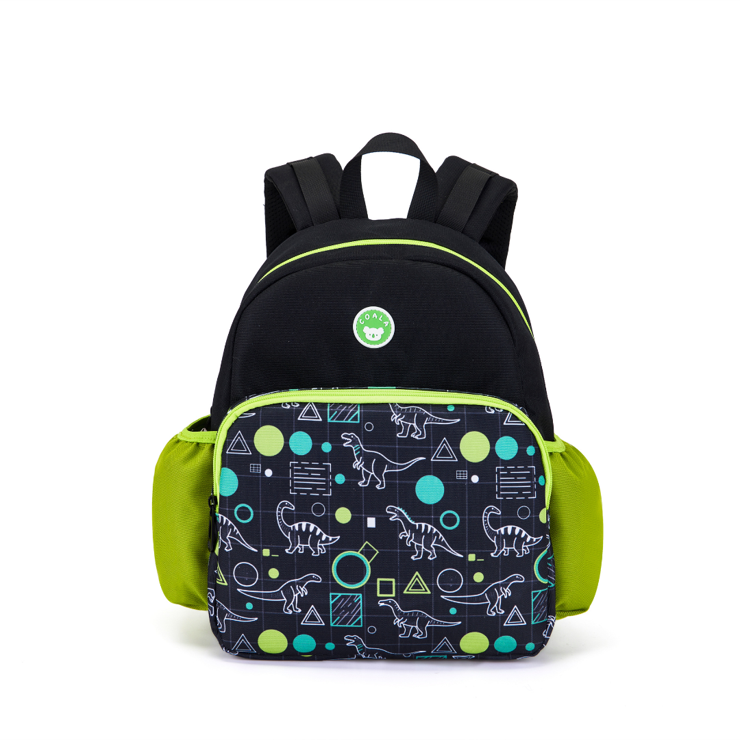 CoalaKids School Bag - Pockie Lite (XS) - Neon Dino/Green