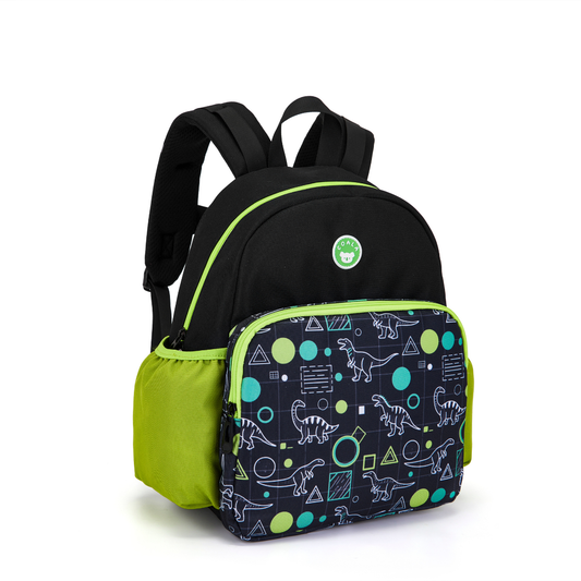 CoalaKids School Bag - Pockie Lite (XS) - Neon Dino/Green