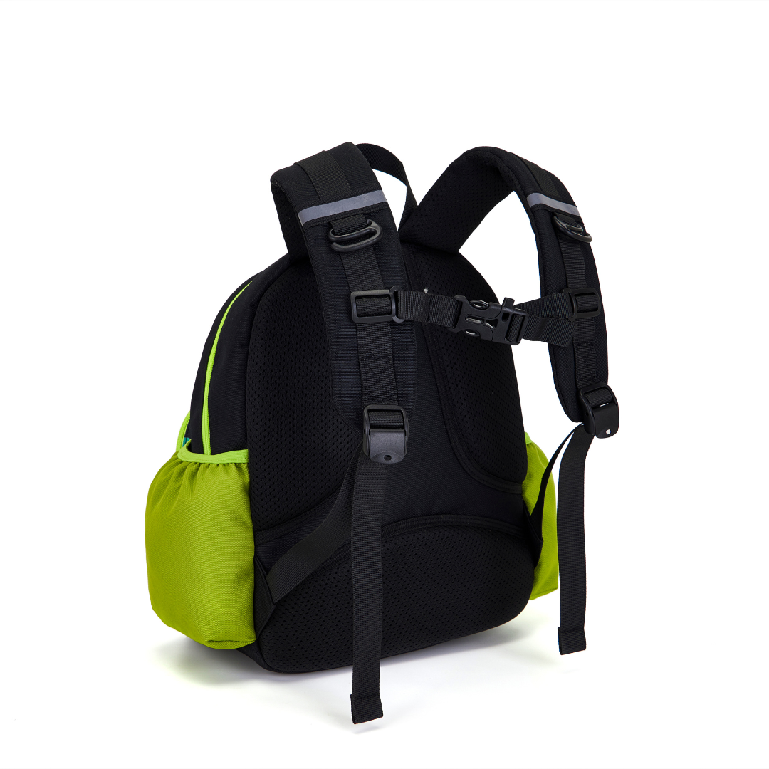 CoalaKids School Bag - Pockie Lite (XS) - Neon Dino/Green