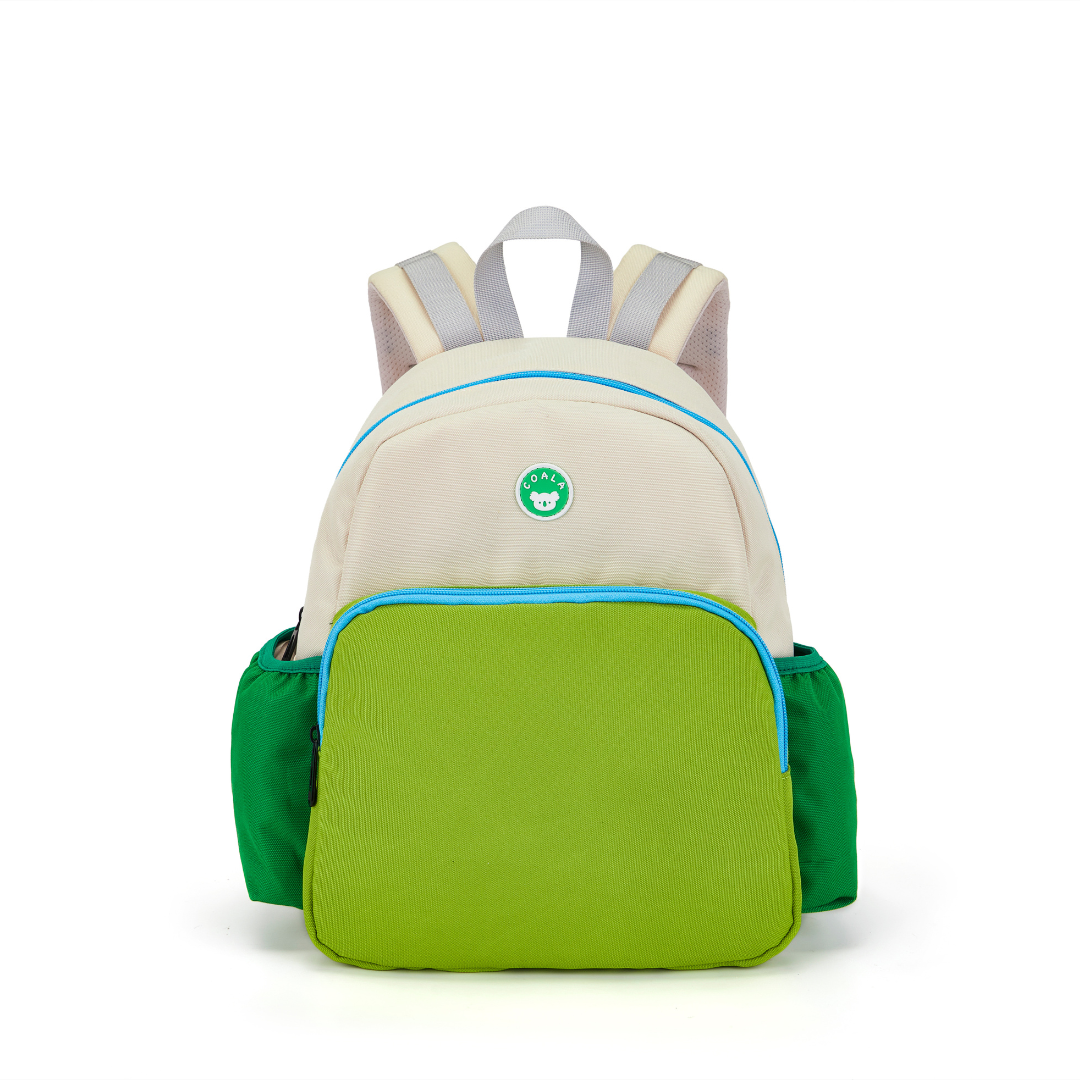 CoalaKids School Bag - Pockie Lite (XS) - Beige/Green