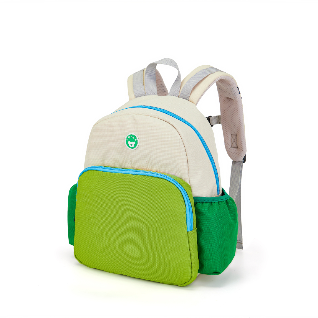 CoalaKids School Bag - Pockie Lite (XS) - Beige/Green