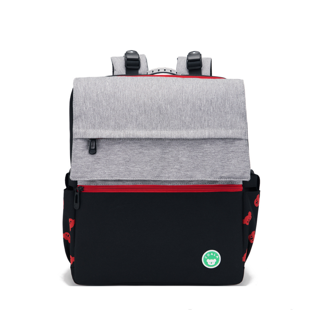 CoalaKids School Bag - Gibb Spine-Care (M) - Black/Red