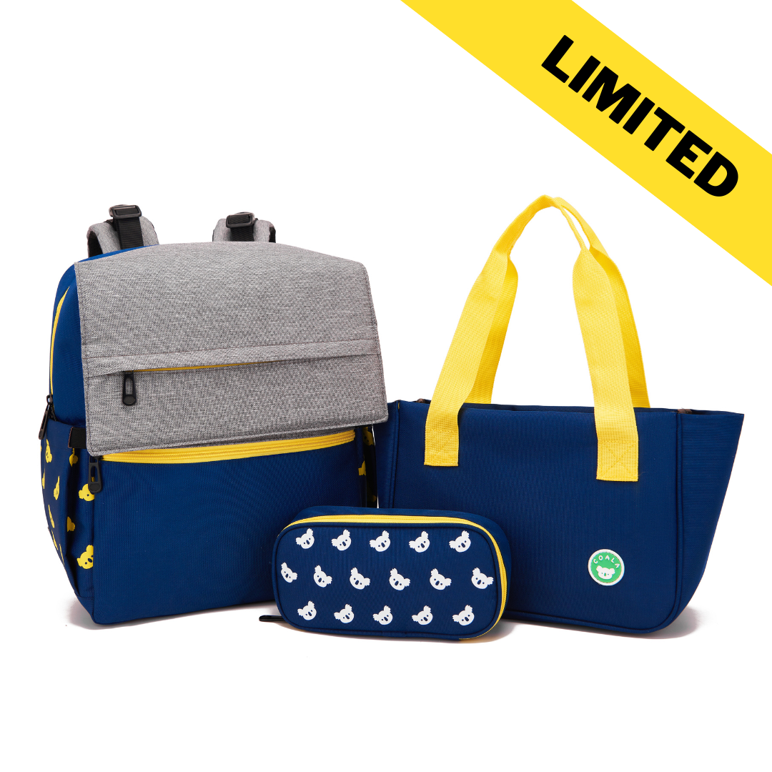 CoalaKids School Bag - Gibb Spine-Care (M) - Yellow/Blue