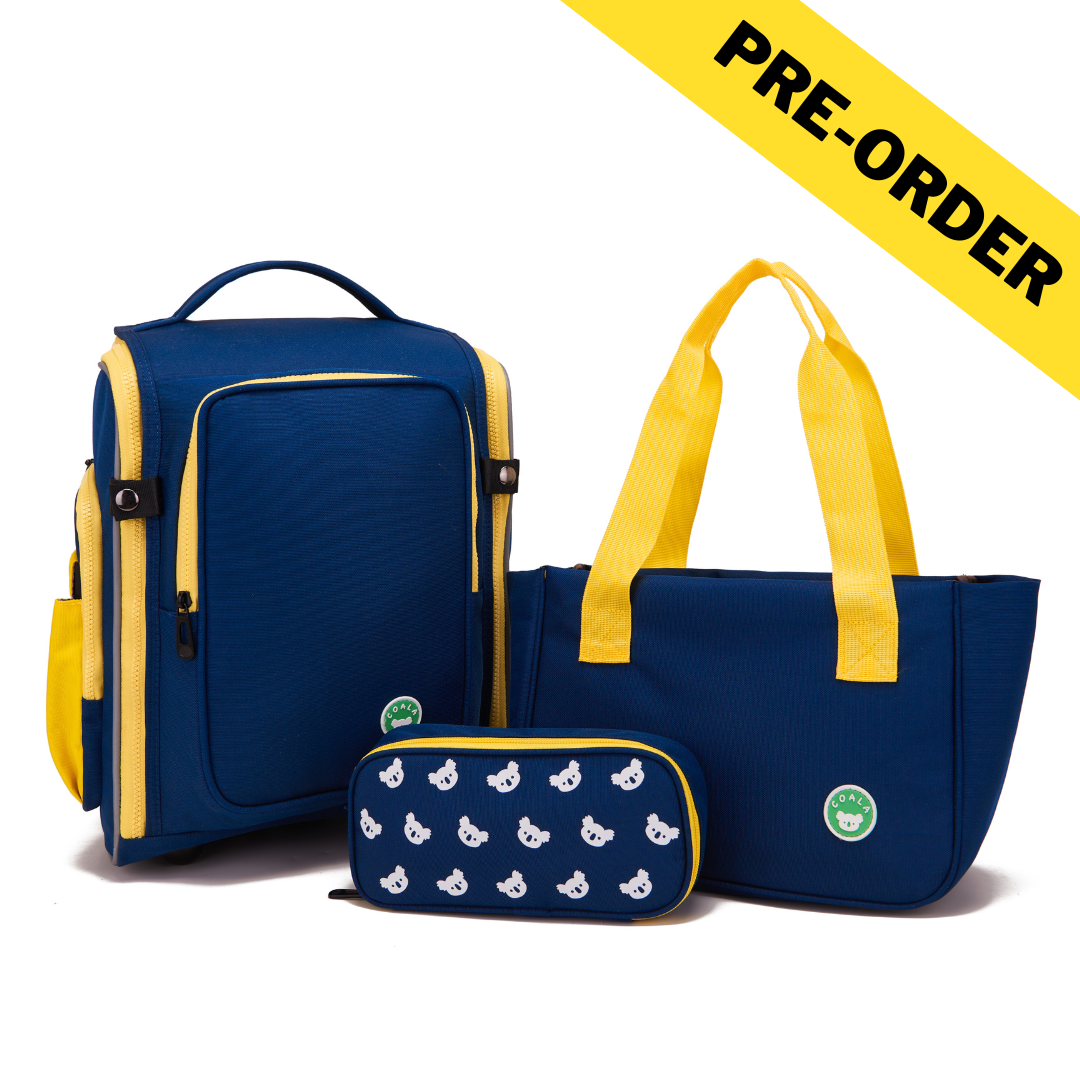 [PRE-ORDER] - CoalaKids School Bag - PRIMO Premium (L) - Yellow/Blue