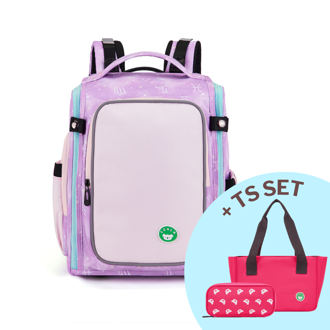 [NEW 2026][PRE-ORDER] - CoalaKids School Bag - PRIMO Premium (L) - Lavender Dream/Purple