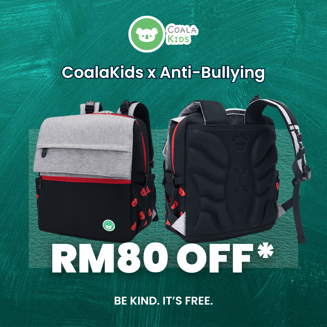CoalaKids School Bag - Gibb Spine-Care (M) - Black/Red
