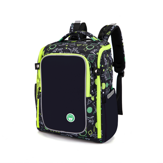 [NEW 2026][PRE-ORDER] - CoalaKids School Bag - PRIMO Premium (L) - Neon Dino/Green